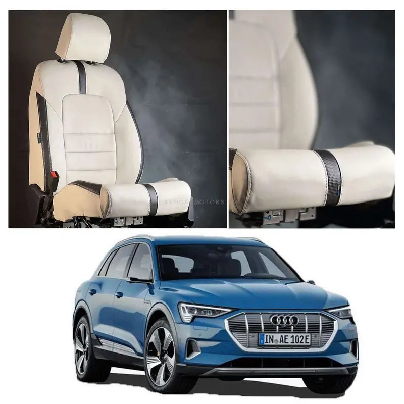 Audi E Tron Type R Beige Black Seat Covers 2020 - 2025 1