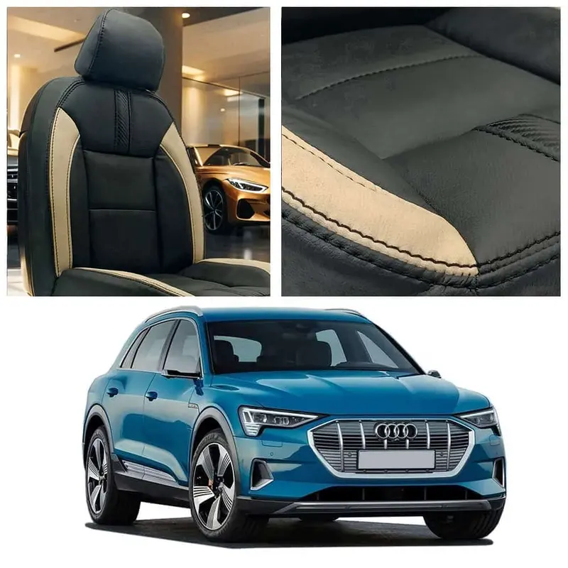 Audi E Tron Type R Black Beige Seat Covers 2020 - 2025 1