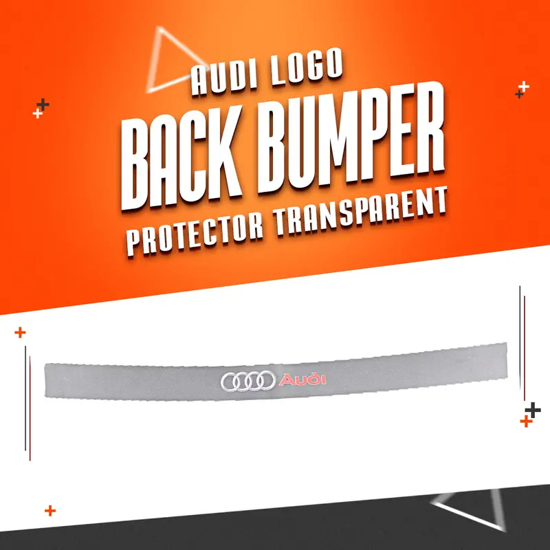 Audi Logo Back Bumper Protector Transparent 1
