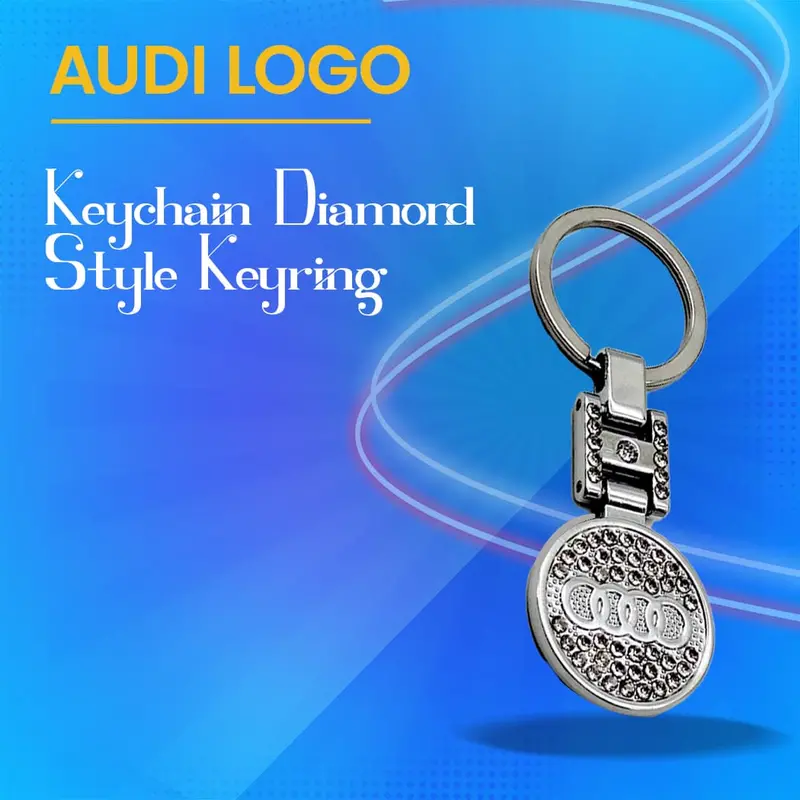 Audi Logo Keychain Diamond Style Keyring 1