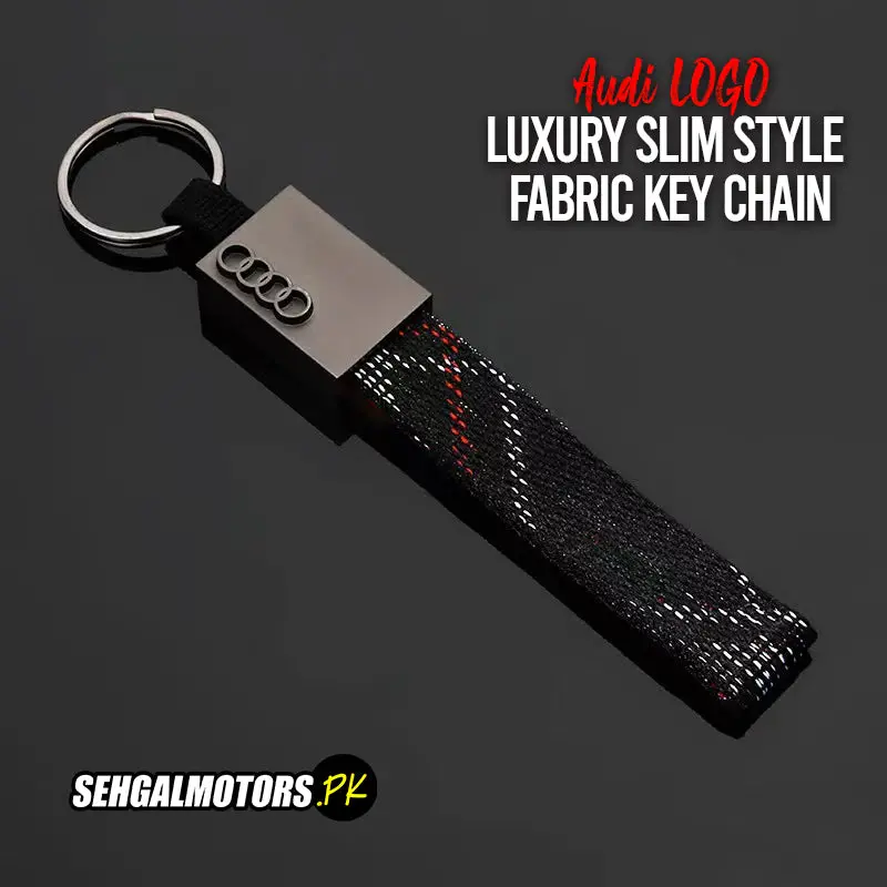 Audi Logo Luxury Slim Style Fabric Keychain 2