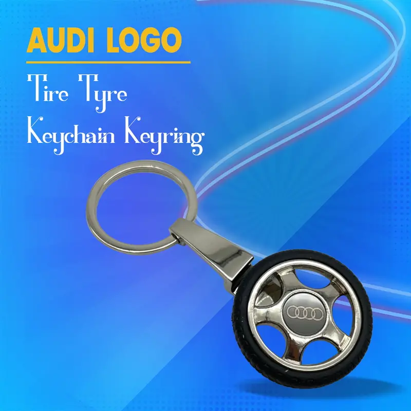 Audi Logo Tire Tyre Keychain Keyring 1
