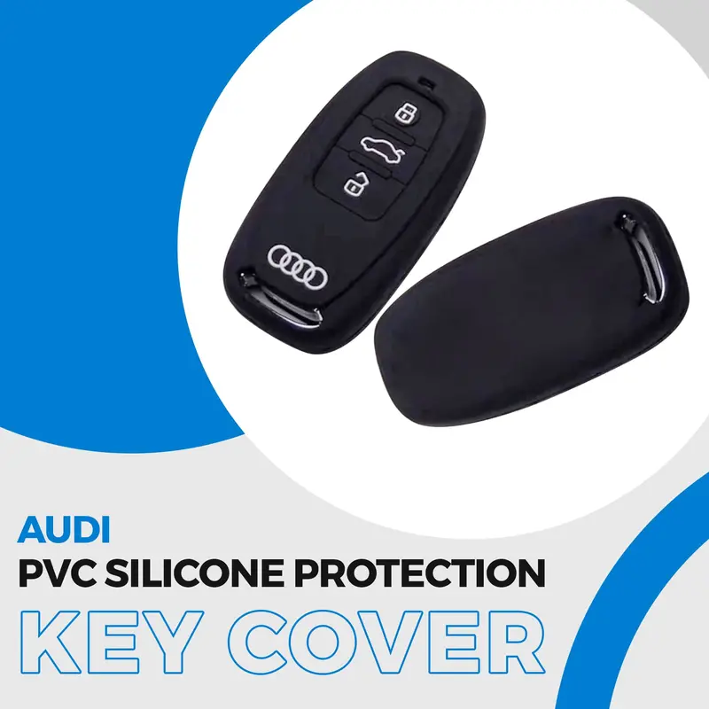 Audi Pvc Silicone Protection Key Cover 3 Button 1