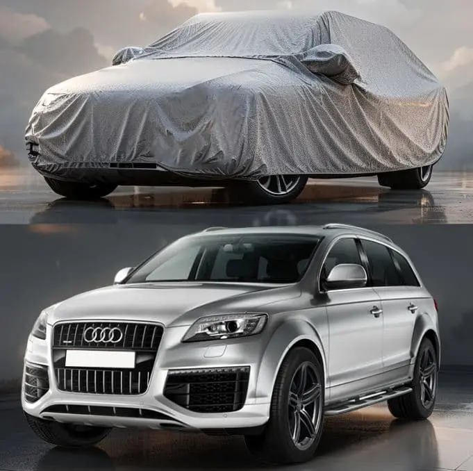 Audi Q7 Maximus Non Woven Car Top Cover 2005 - 2021 - - Scratchproof And Waterproof - Without Belt 1