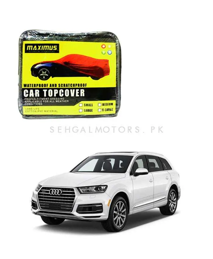Audi Q7 Maximus Non Woven Car Top Cover 2005 - 2021 - - Scratchproof And Waterproof - Without Belt 2