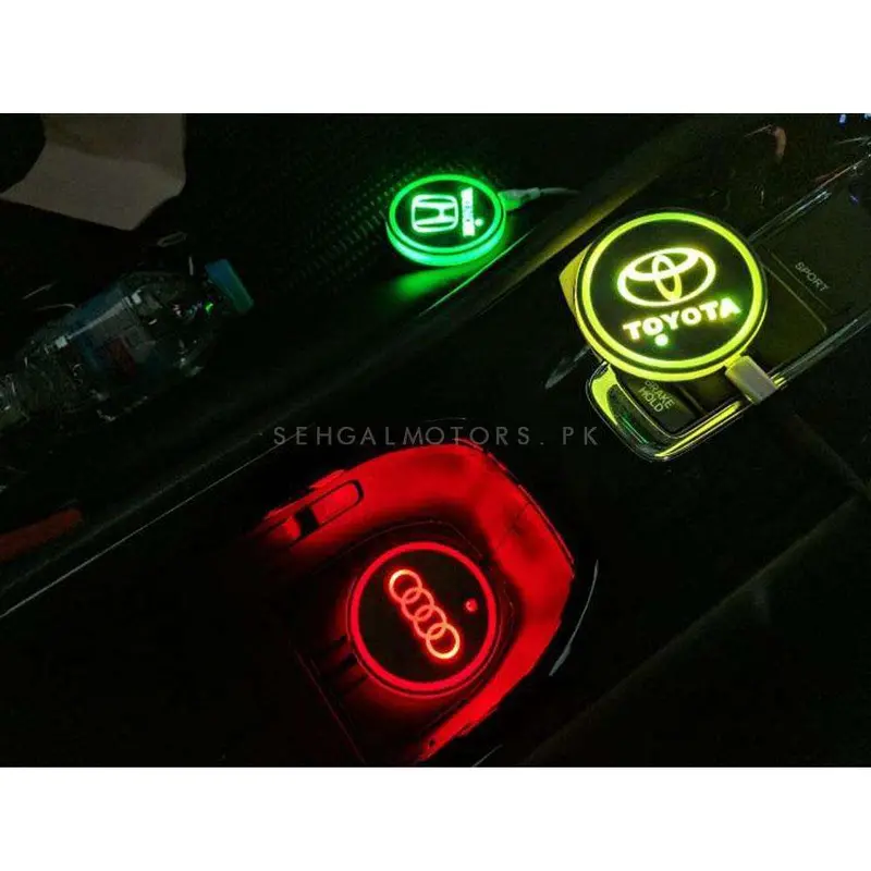 Audi Rgb Led Car Cup Holder Plate - 1 Piece 2
