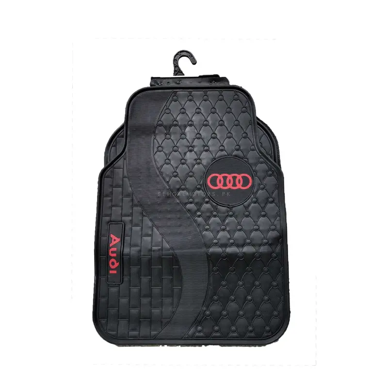 Audi Universal Pvc Rubber Floor Mat Black Design A 5 Mix Design Pcs - Foot Mat For Car 2