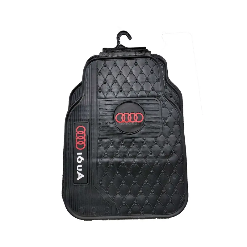 Audi Universal Pvc Rubber Floor Mat Black Desing B Mix Design 5 Pcs - Foot Mat For Car 2