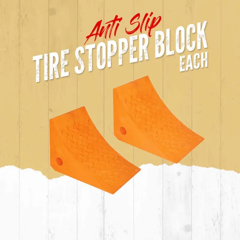 Auto Anti Slip Block Rubber Car Tire Stopper - Each - Control Wheel Alignment Block Tire Supportor 1