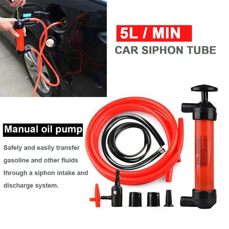 Auto Clinic Transfer Pump With Suction Cup - Hand Siphon Tube, Liquid Hose, Suction Device With Fuel Tank, Auto 1