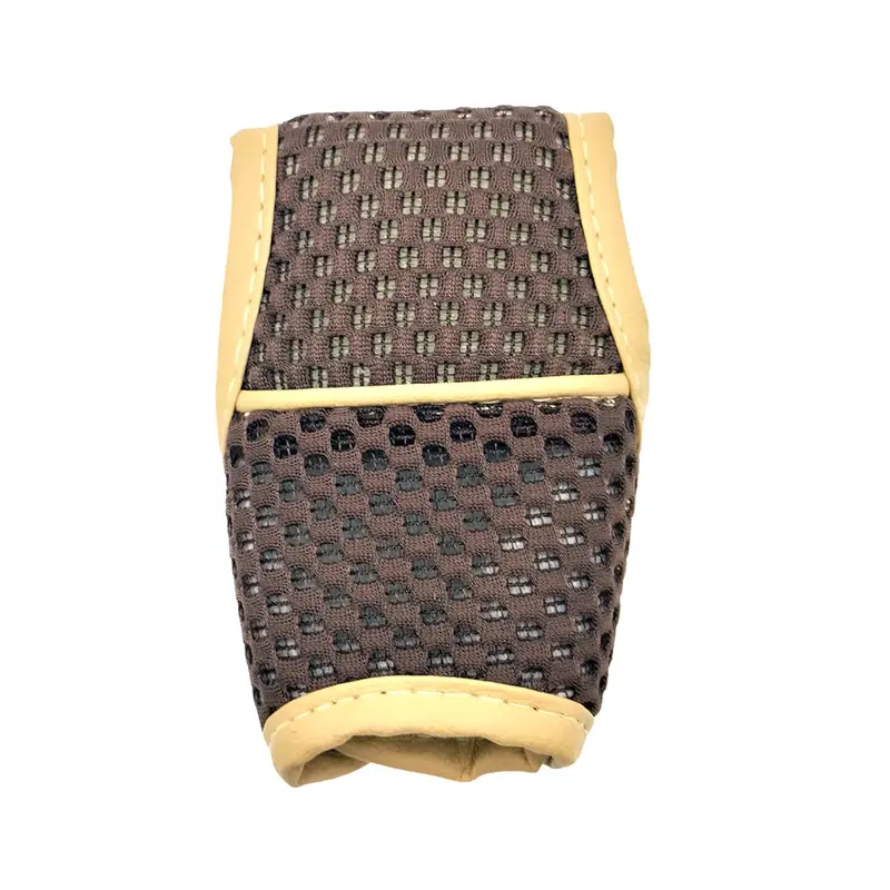 Auto Mesh Fabric Gear Shift Knob Cover - Coffee Beige 2