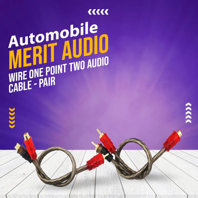 Automobile Merit Audio Wire One Point Two Audio Cable - Pair 1