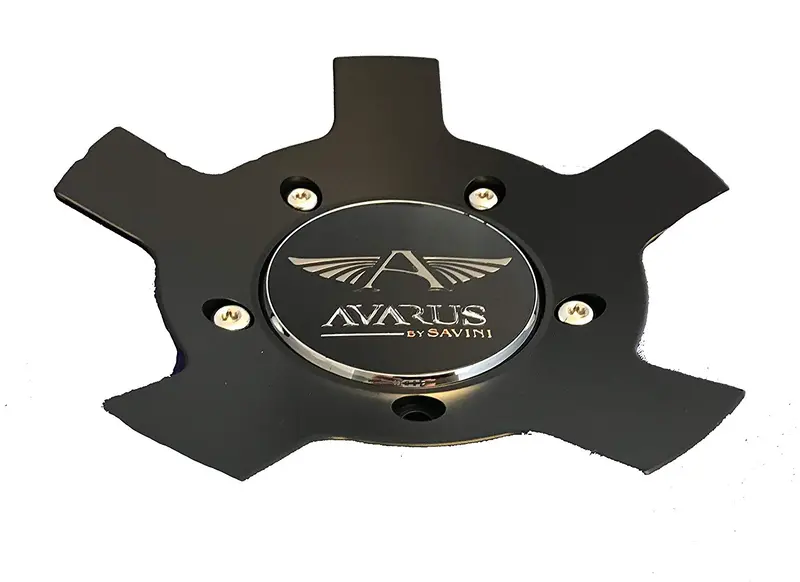 Avarus By Savini Black Custom Center Cap Set Of Four (4) Pn: Ms-Cap-Z214 1