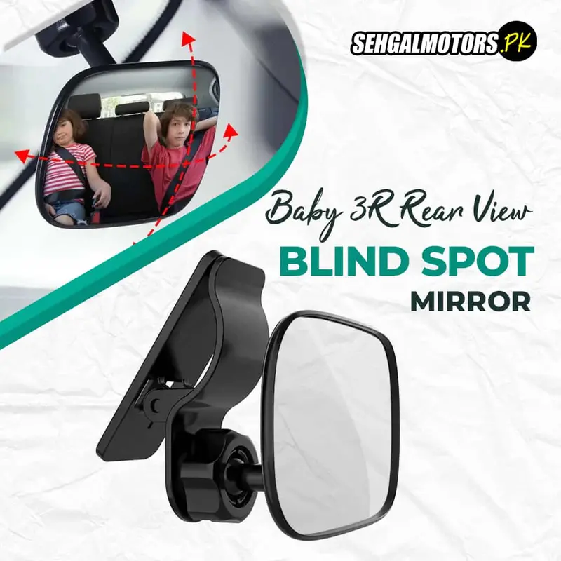 Baby 3R Rear View Blind Spot Mirror - 3R-2161 Adjustable Safety Mirror For Baby Car Seats 1