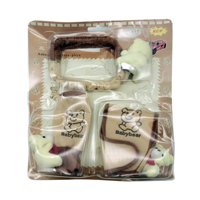 Baby Bear Interior Kit For Auto Covers For Cars 3 Pcs - Brown Beige 2