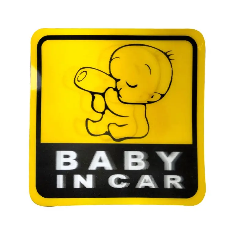 Baby In Car 3D Sticker 1