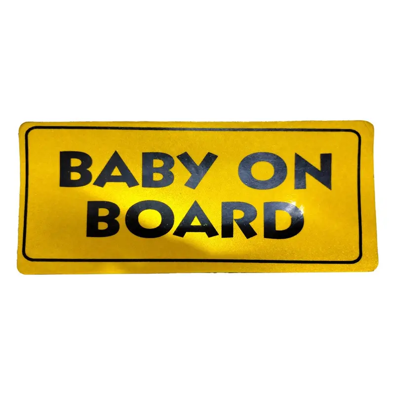 Baby On Board Warning Sticker Yellow 1