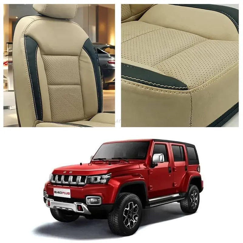 Baic Bj40 Breathable Beige Black Seat Covers 2021 - 2025 1