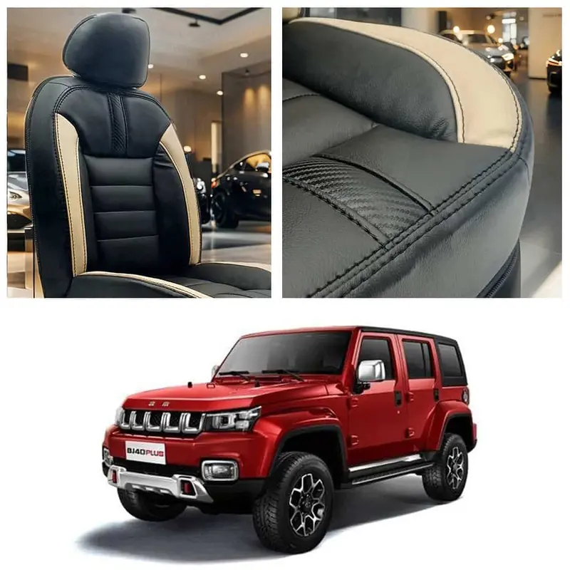Baic Bj40 Hockey Design Black Beige Seat Covers 2021 - 2025 1