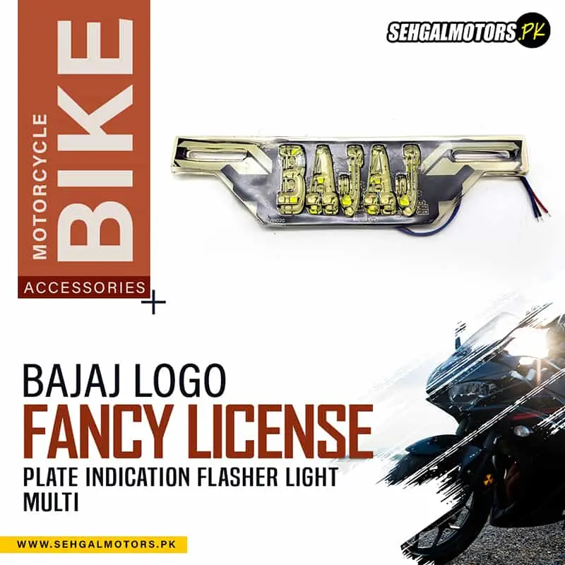 Bajaj Logo Fancy License Plate Indication Flasher Light Multi A003295 1