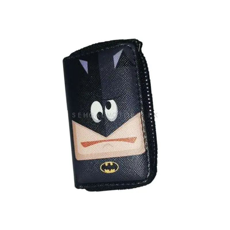 Batman Zipper Matte Leather Key Cover Pouch V3 With Keychain Ring 2