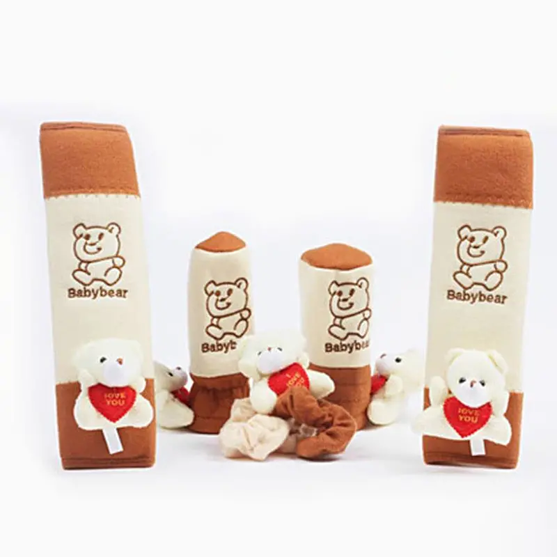 Bear Stuff Toy Covers For Car Interior 5 Pcs ( Bhalu Set) - Mix Colors 2