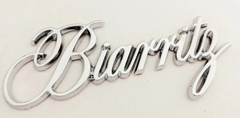 Biarritz Chrome Script Emblem 1