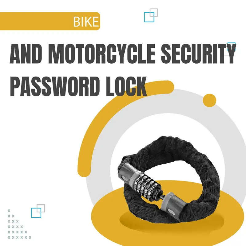 Bike And Motorcycle Security Password Lock - Wheel Up Bike Bicycle 5 Letters Code Lock Bicycle Accessories 1