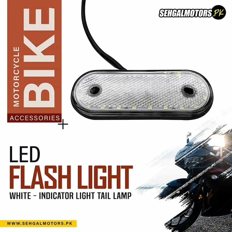 Bike Led Flash Light White - Indicator Light Tail Lamp 1