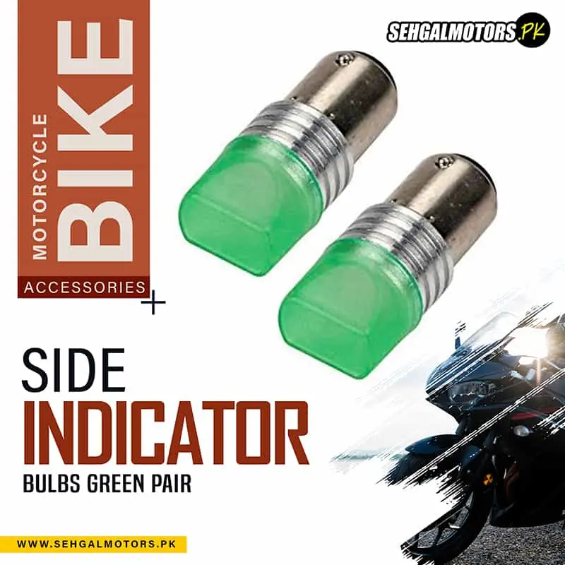 Bike Side Indicator Bulbs Green Pair 1
