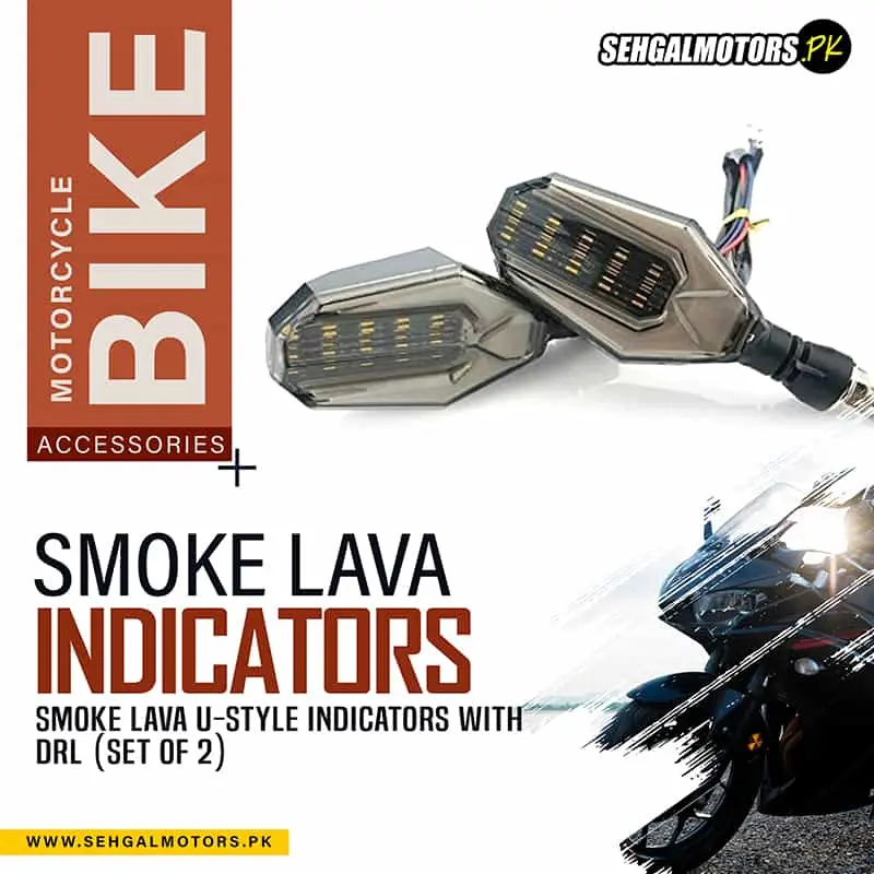 Bike Smoke Lava U-Style Indicators With Drl (Set Of 2) 1