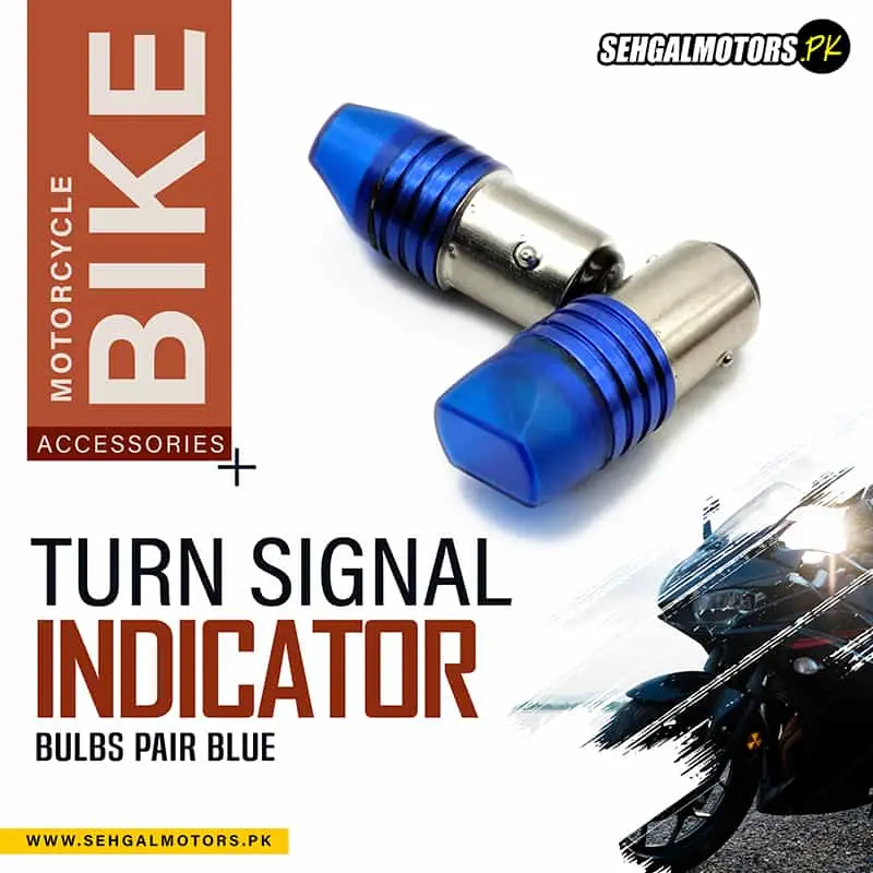 Bike Turn Signal Indicator Bulbs Pair Blue 1