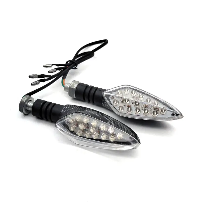 Bike Turn Signal Indicator Light Carbon Fiber Design B 2