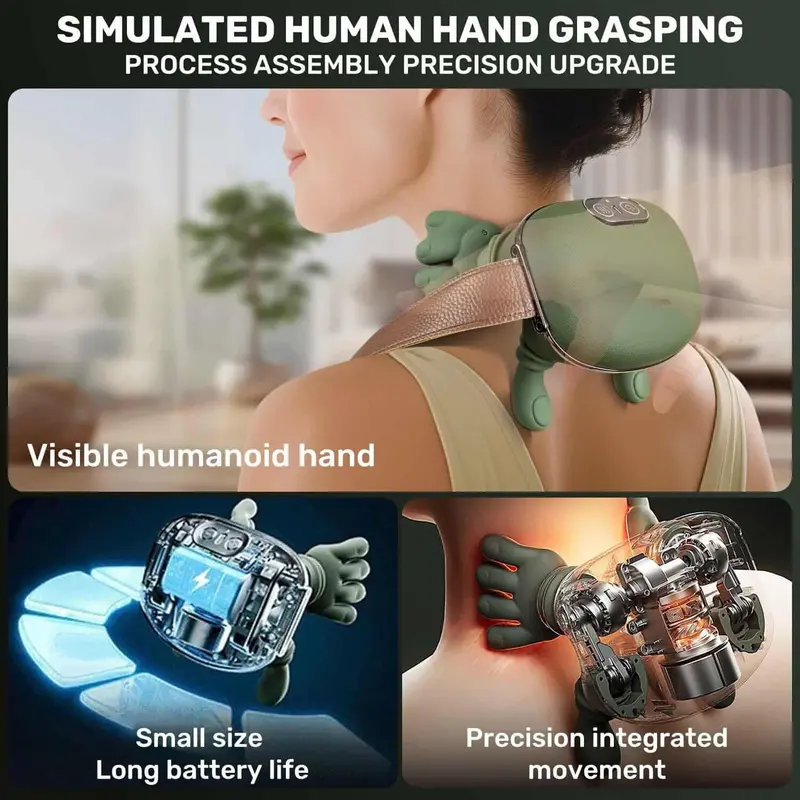 Bionic Neck & Shoulder Massager With Heat Electric Kneading - Back Massager 1