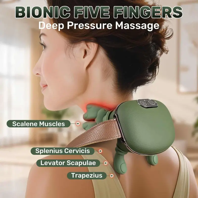Bionic Neck & Shoulder Massager With Heat Electric Kneading - Back Massager 2