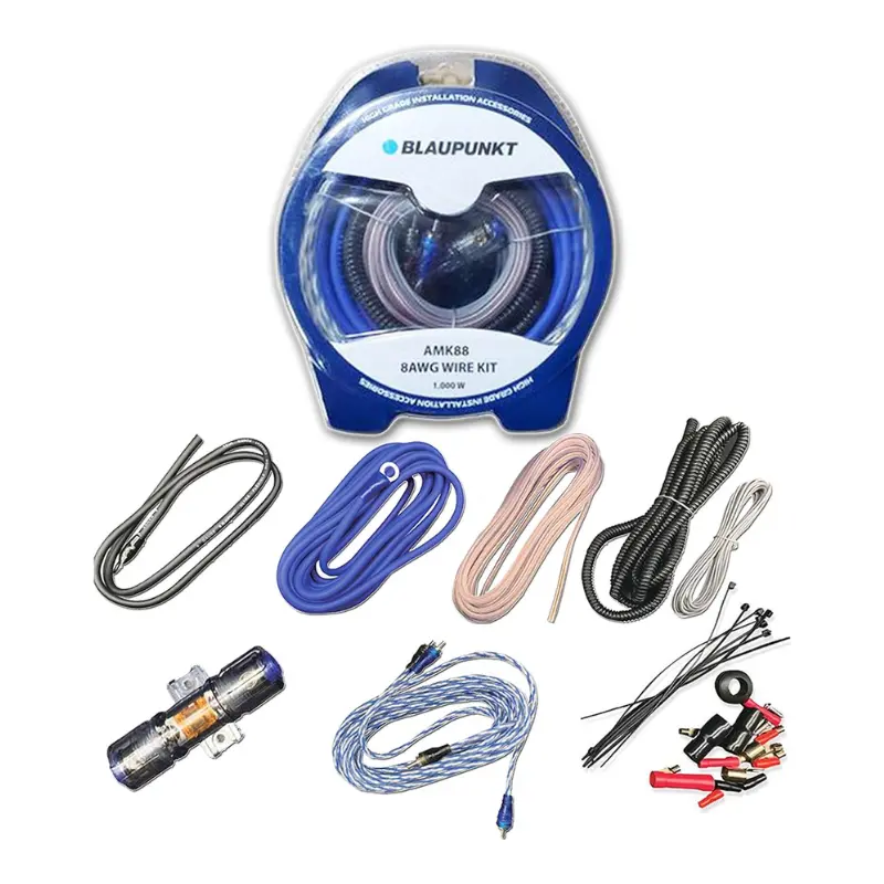 Blaupunkt Car Audio Amplifier 8 Gauge Wiring Kit 1