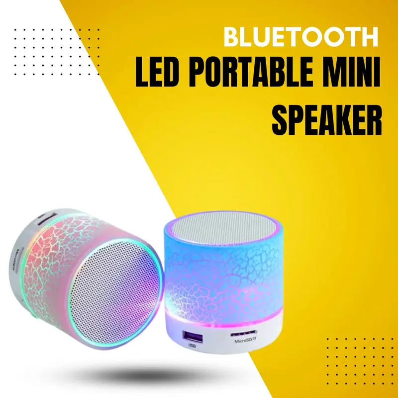 Bluetooth Speaker Led Portable Mini Wireless Speaker Player Usb Radio Fm Mp3 1