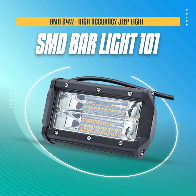 Bmh 24 Smd Bar Light - High Accuracy Jeep Light | Sharp Light | Jeep Decoration Light 1