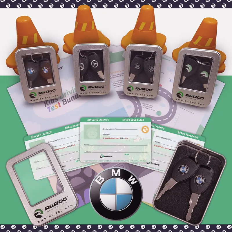 Bmw Driving Test Kit - Certificate - License - Cones - Set Of Keys Bundle 1