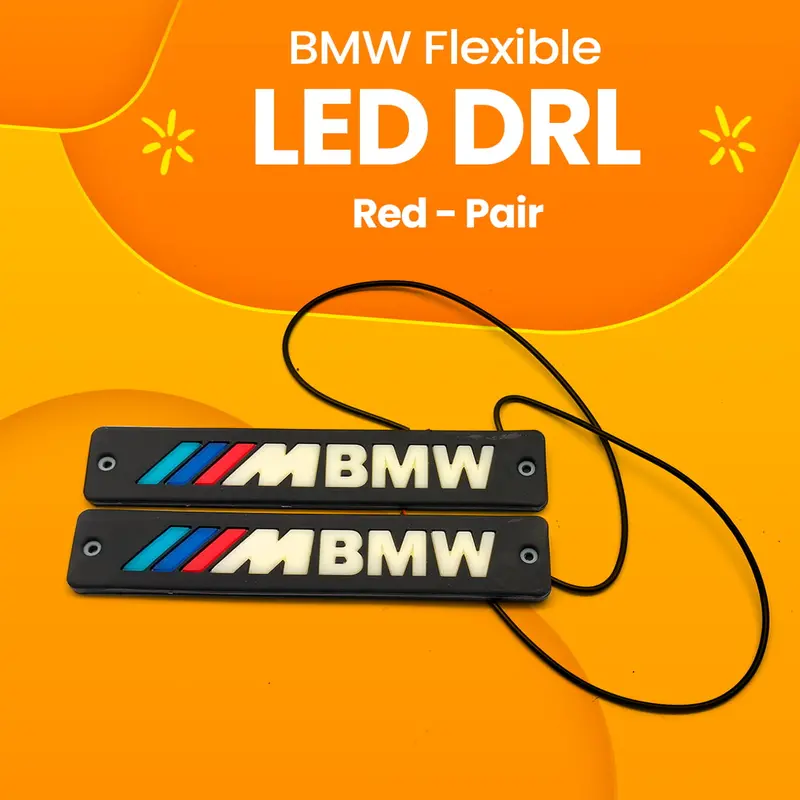 Bmw Flexible Led Drl Red - Pair A90337 - Daytime Running Lights | Car Styling Led Day Light | Drl Lamp 1