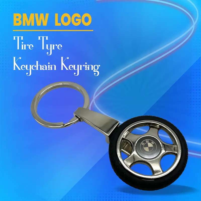 Bmw Logo Tire Tyre Keychain Keyring 1