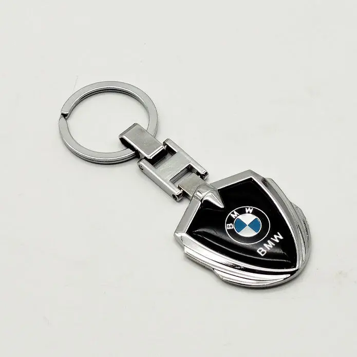 Bmw Metal Keychain Keyring - Black And Chrome 2