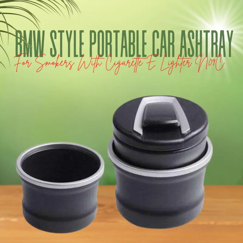 Bmw Style Portable Car Ashtray For Smokers With Led 1
