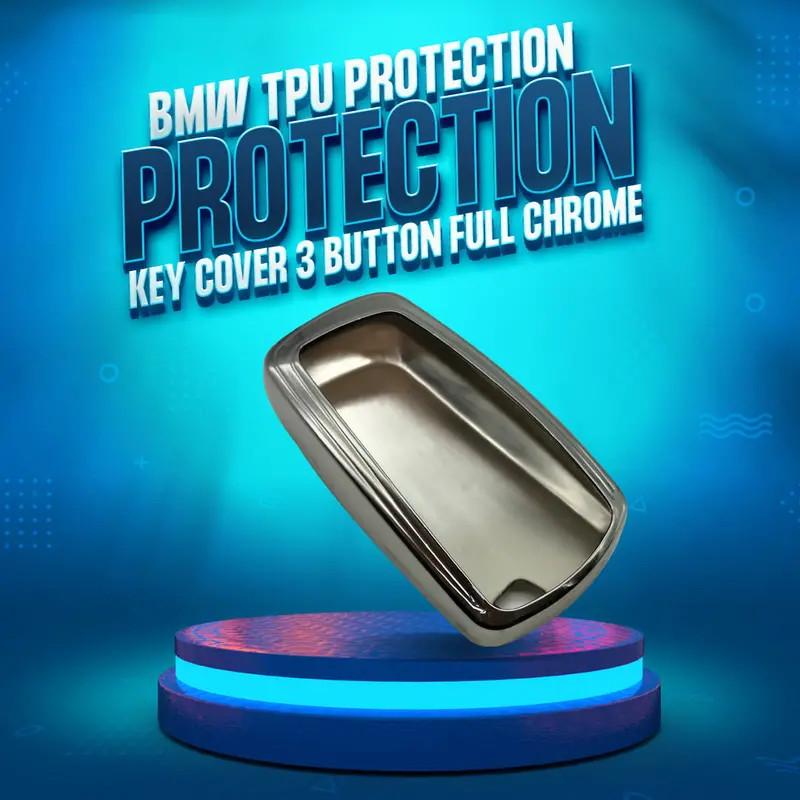 Bmw Tpu Protection Key Cover 3 Button Full Chrome 1