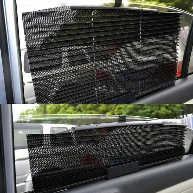 Bmw Type Folding Realing Side Sunshade - Pair - Auto Window Curtains | Retractable Shades | Sun Shade | Parda 2