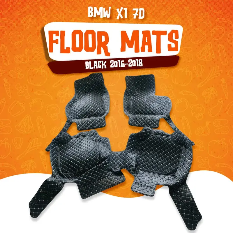 Bmw X1 7D Floor Mats - Black - 2016-2018 1