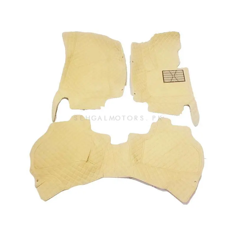 Bmw X3 7D Floor Mats - Beige - 3 Pcs Set - Model 2012-2018 2