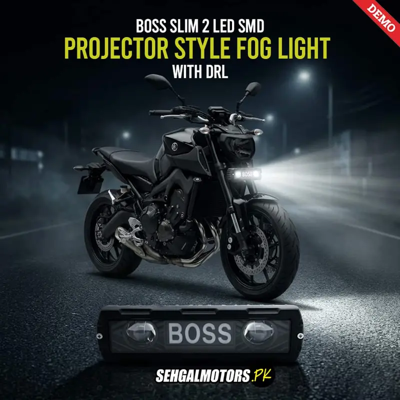 Boss Slim 2 Led Smd Projector Style Fog Light With Drl For Bikes 6002 1
