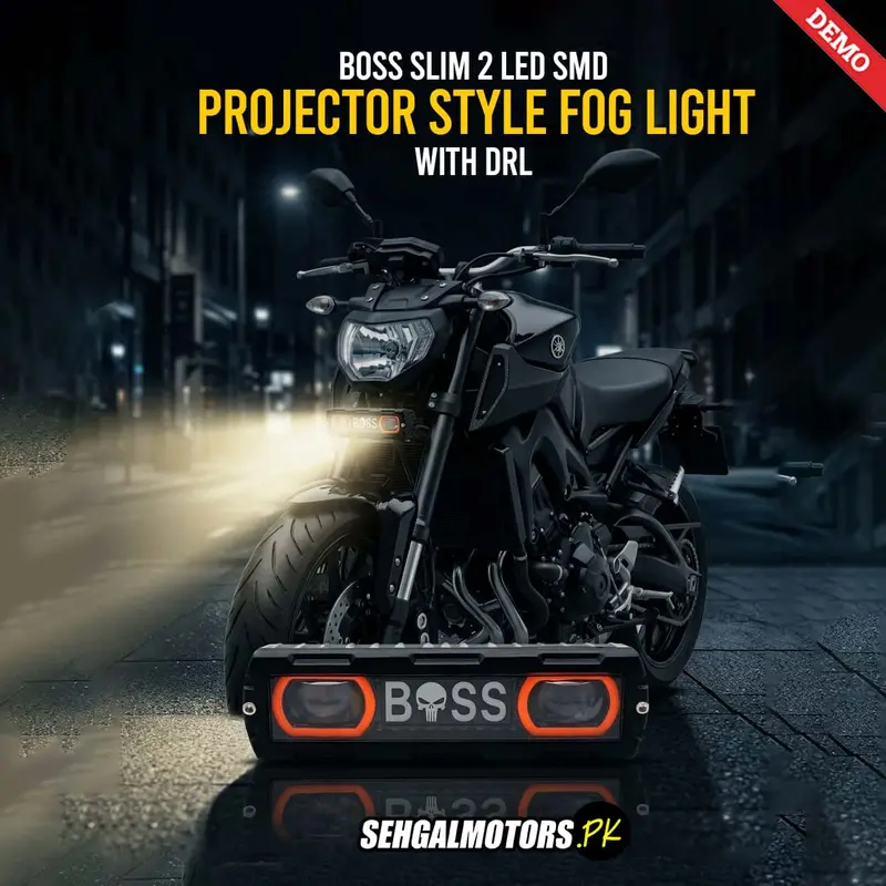 Boss Slim 2 Led Smd Projector Style Fog Light With Drl For Bikes 6015 1