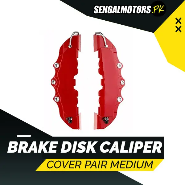 Brake Disk Caliper Cover Pair Medium - Car Disc Brake Caliper | Red Brake Cover 1